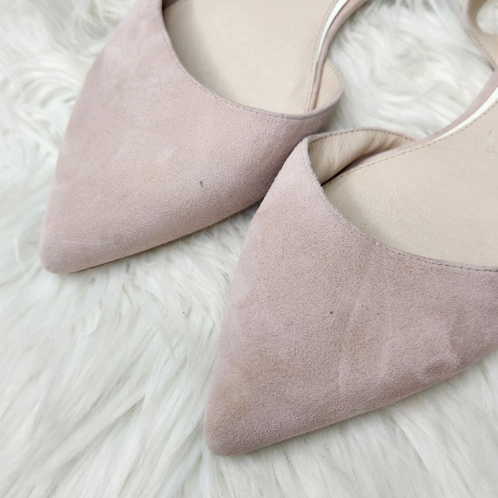 Anthropologie Elorie Light Pink pointed flats 9.5 - Picture 2 of 7